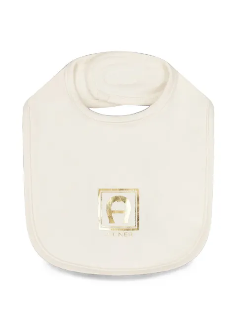 Aigner Kids logo-print touch-strap bib
