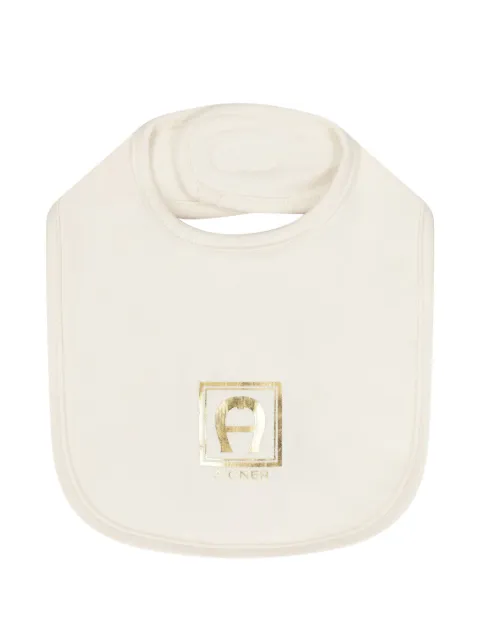 Aigner Kids logo-print touch-strap bib