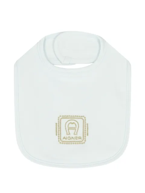 Aigner Kids logo-embroidered bib
