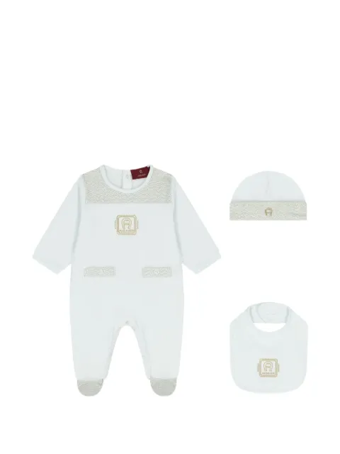Aigner Kids monogram-print babygrow set