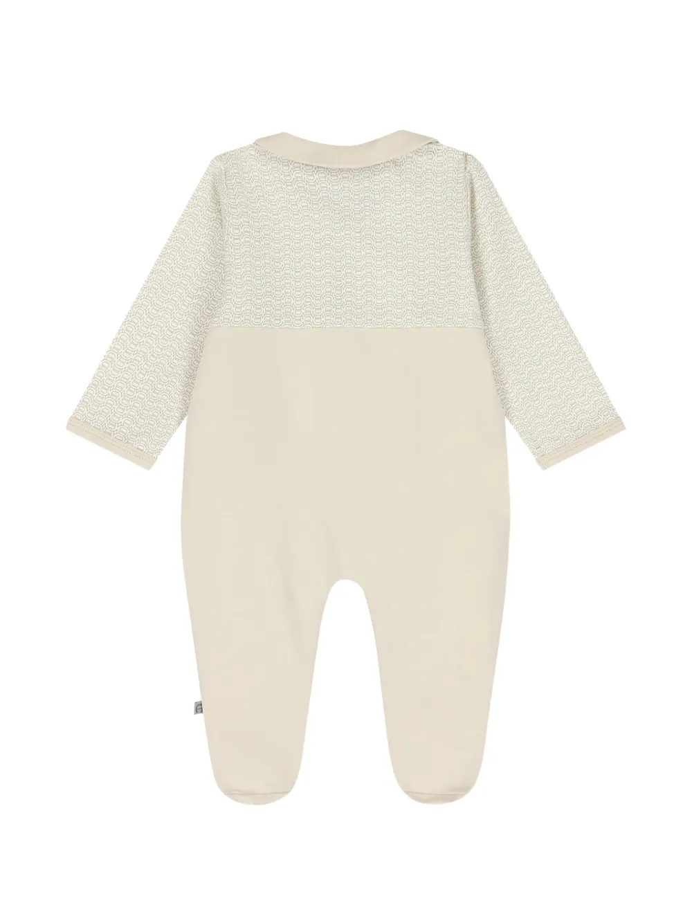 Aigner Kids Geplooide romper met monogramprint Beige