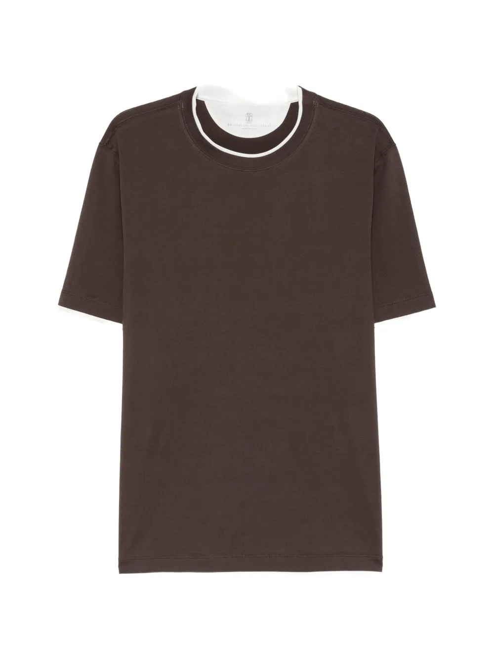 Brunello Cucinelli contrast-trim T-shirt