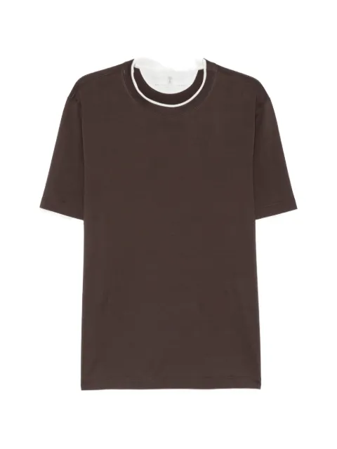 Brunello Cucinelli contrast-trim T-shirt