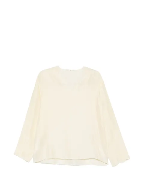 Barena blusa Livietta con cuello en V de manga larga