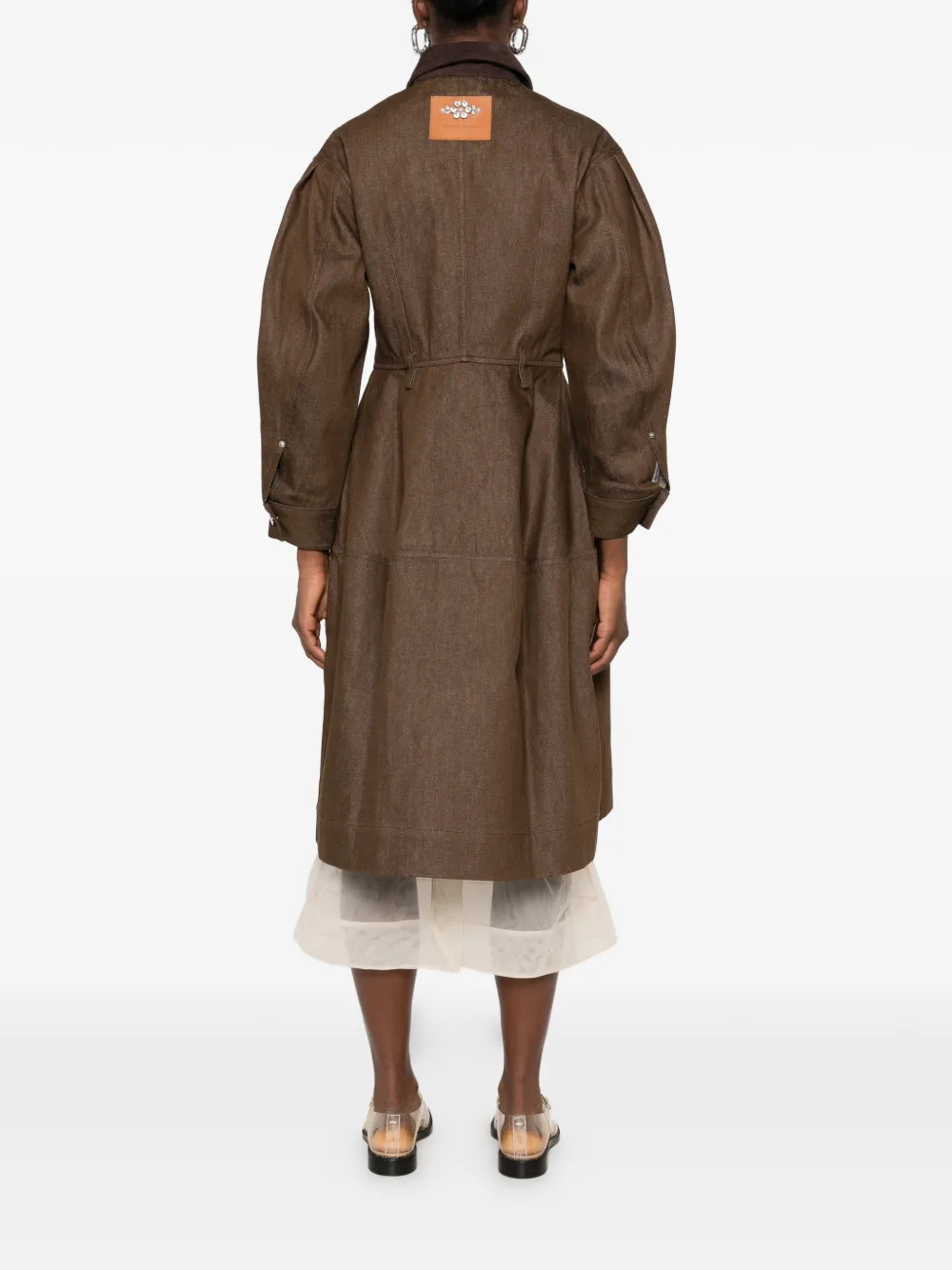 Simone Rocha corduroy-collar midi dress Bruin