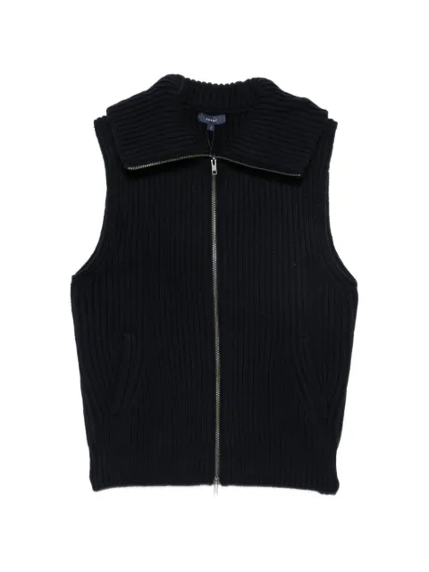 Soeur Kristen ribbed-knit sleeveless jacket