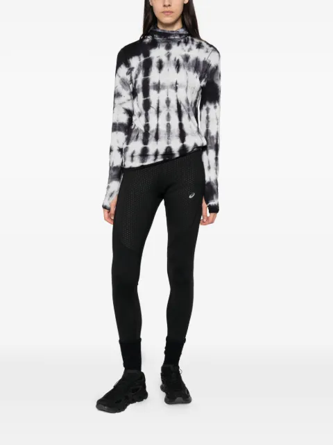 ASICS logo-detail textured-panel leggings