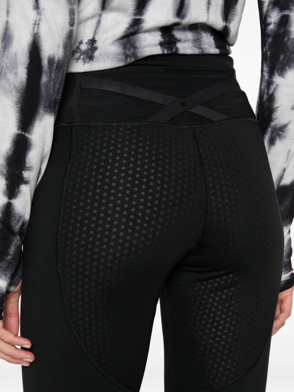 ASICS Legging met textuurvlak en logo-detail Zwart