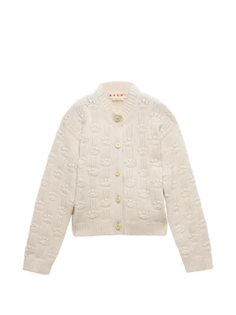 Marni kabelstrikket cardigan med knapper