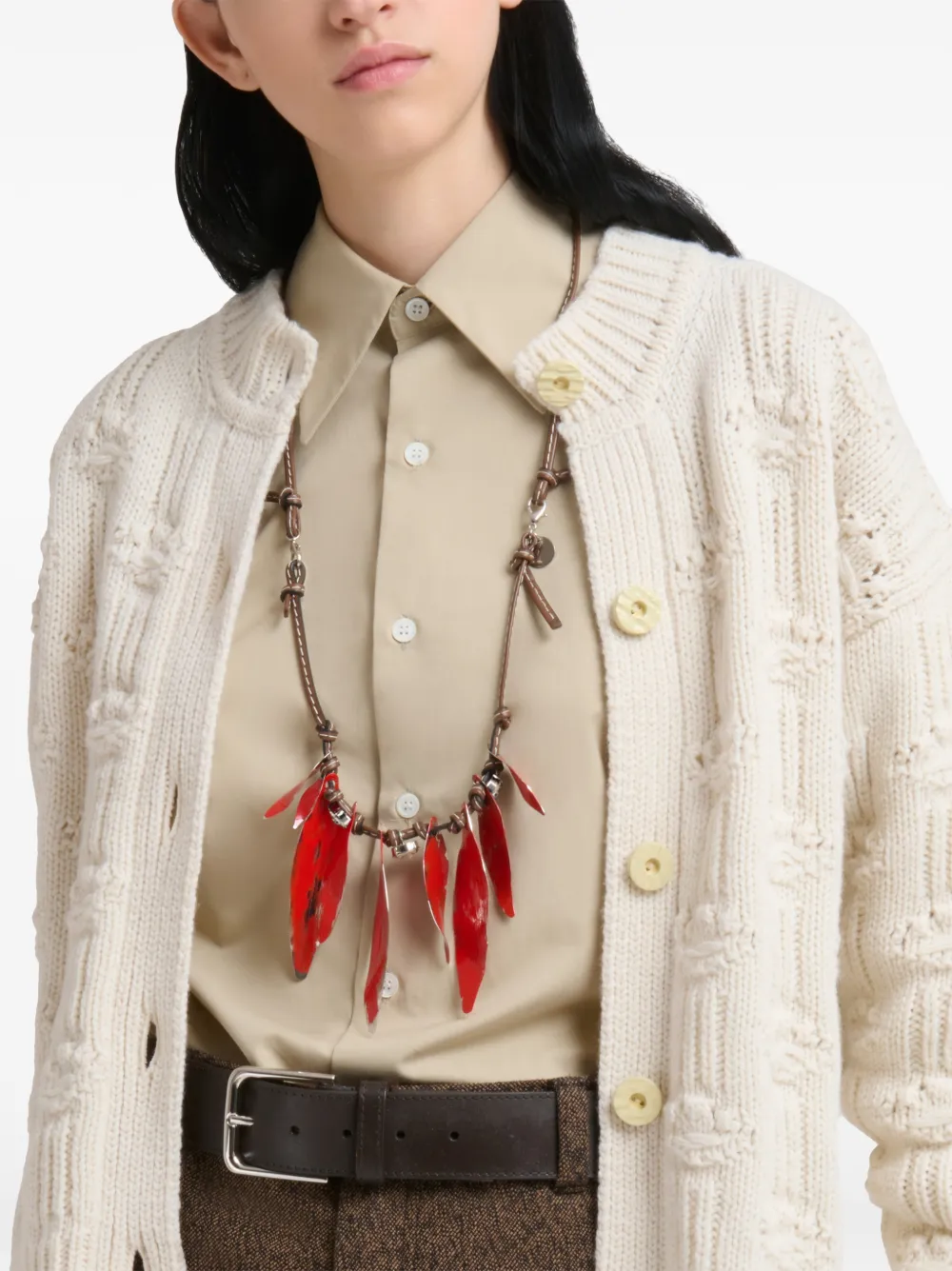 Marni Button-up vest Beige