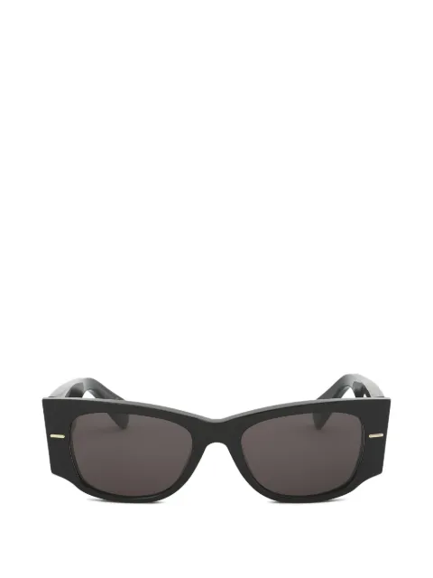 Marni black acetate wide-temple sunglasses