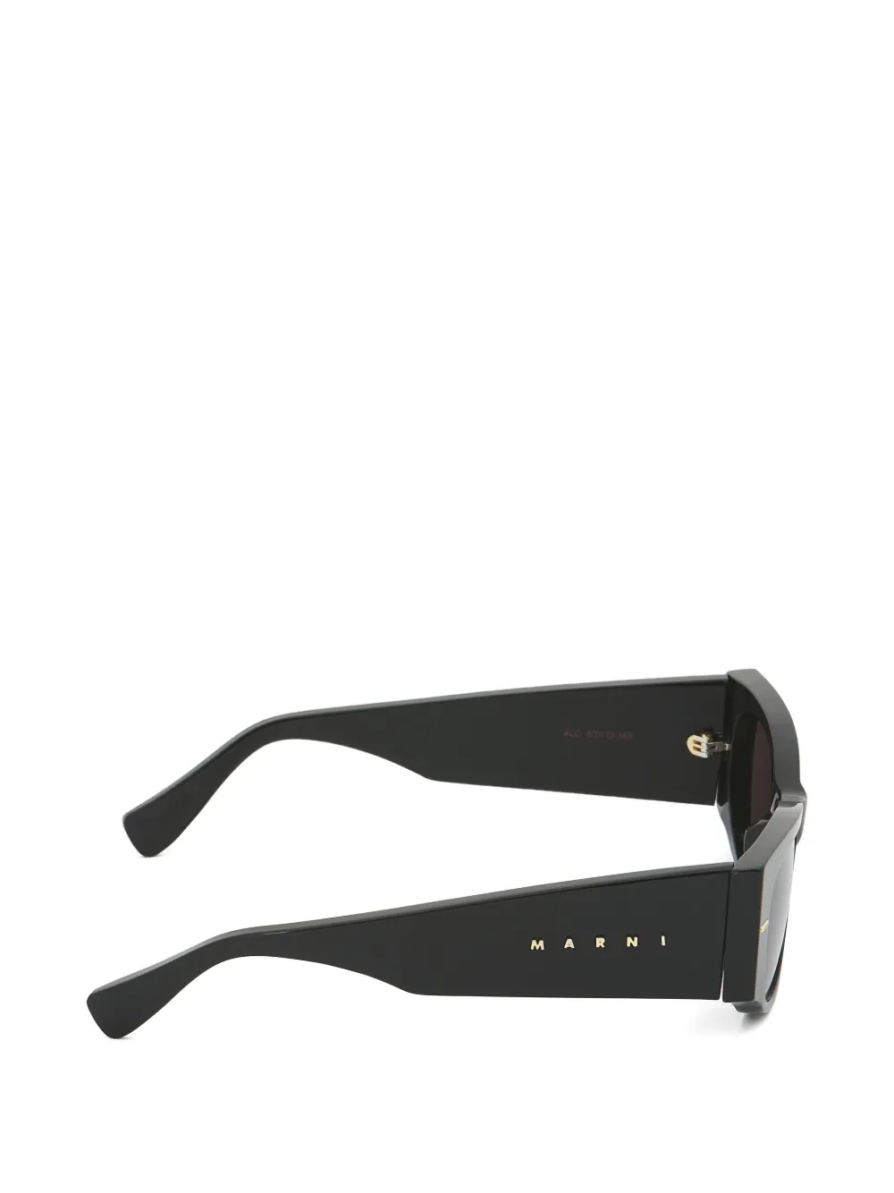 Marni Eyewear Zonnebril met brede pootjes en acetaat montuur Zwart