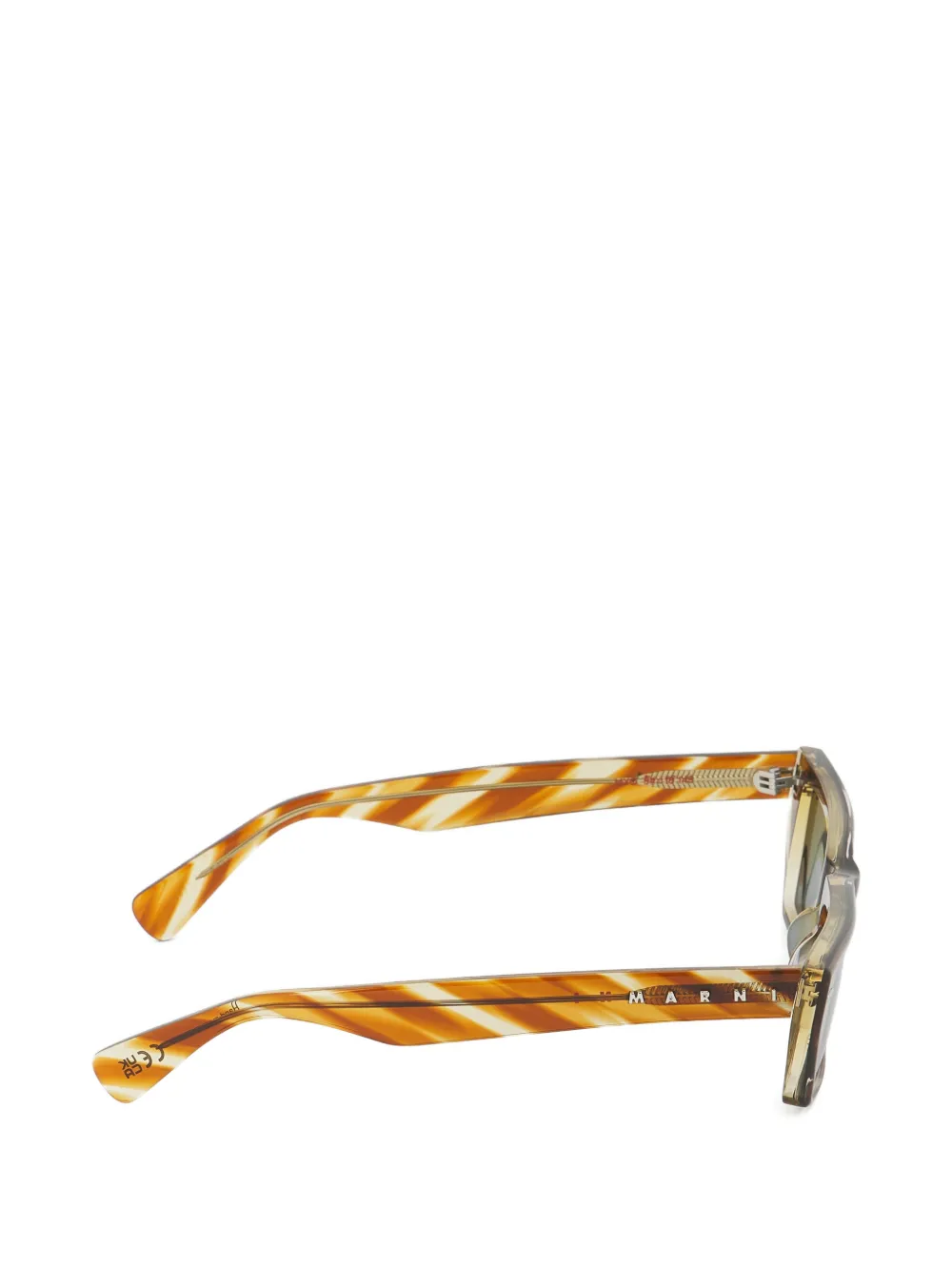 Marni Eyewear Havana zonnebril met platte bovenkant van acetaat Bruin