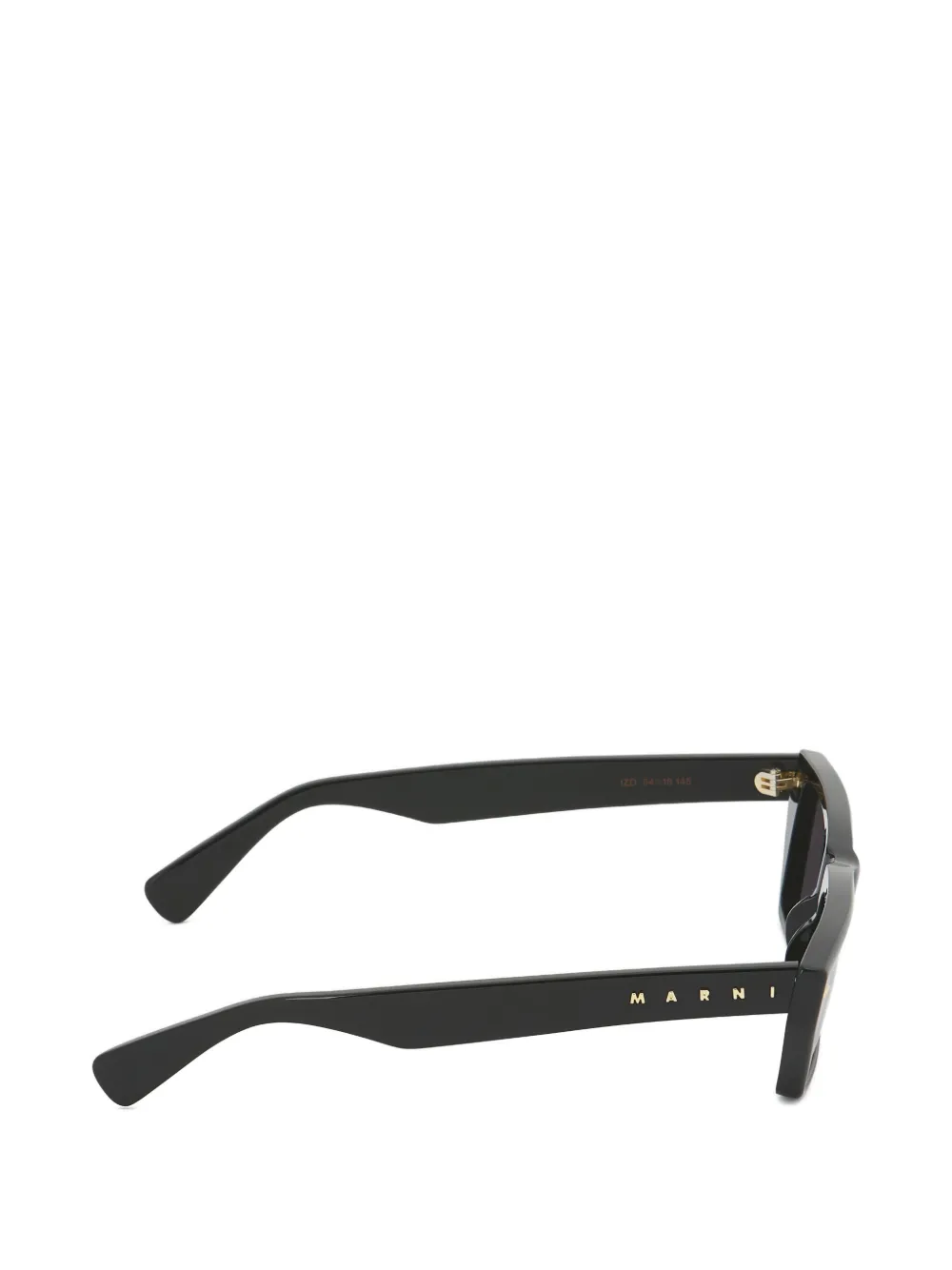 Marni Eyewear Zonnebril met rechthoekig montuur Zwart