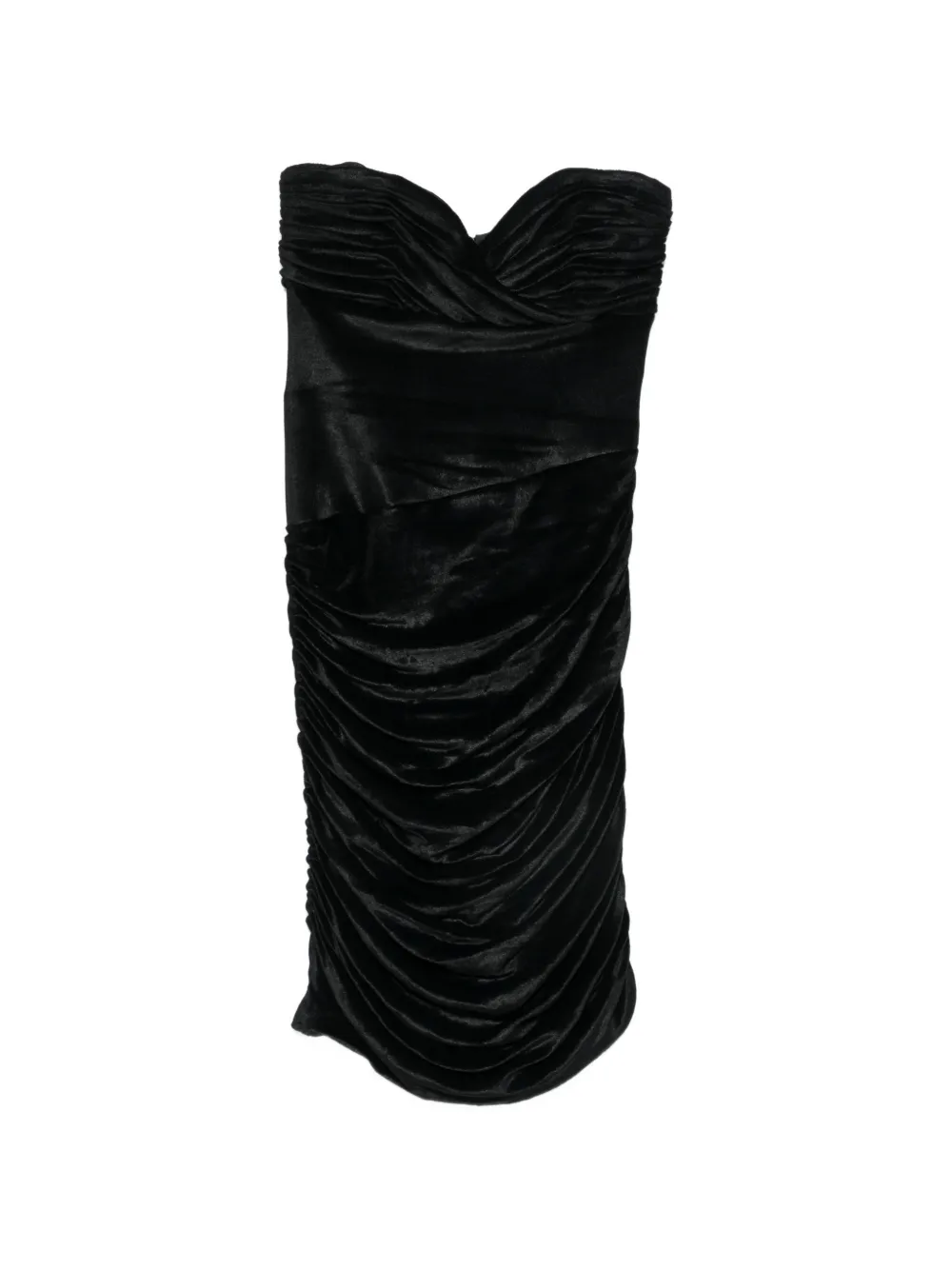 Moschino Pre-Owned 2000s trägerloses Kleid mit Raffungen - Schwarz