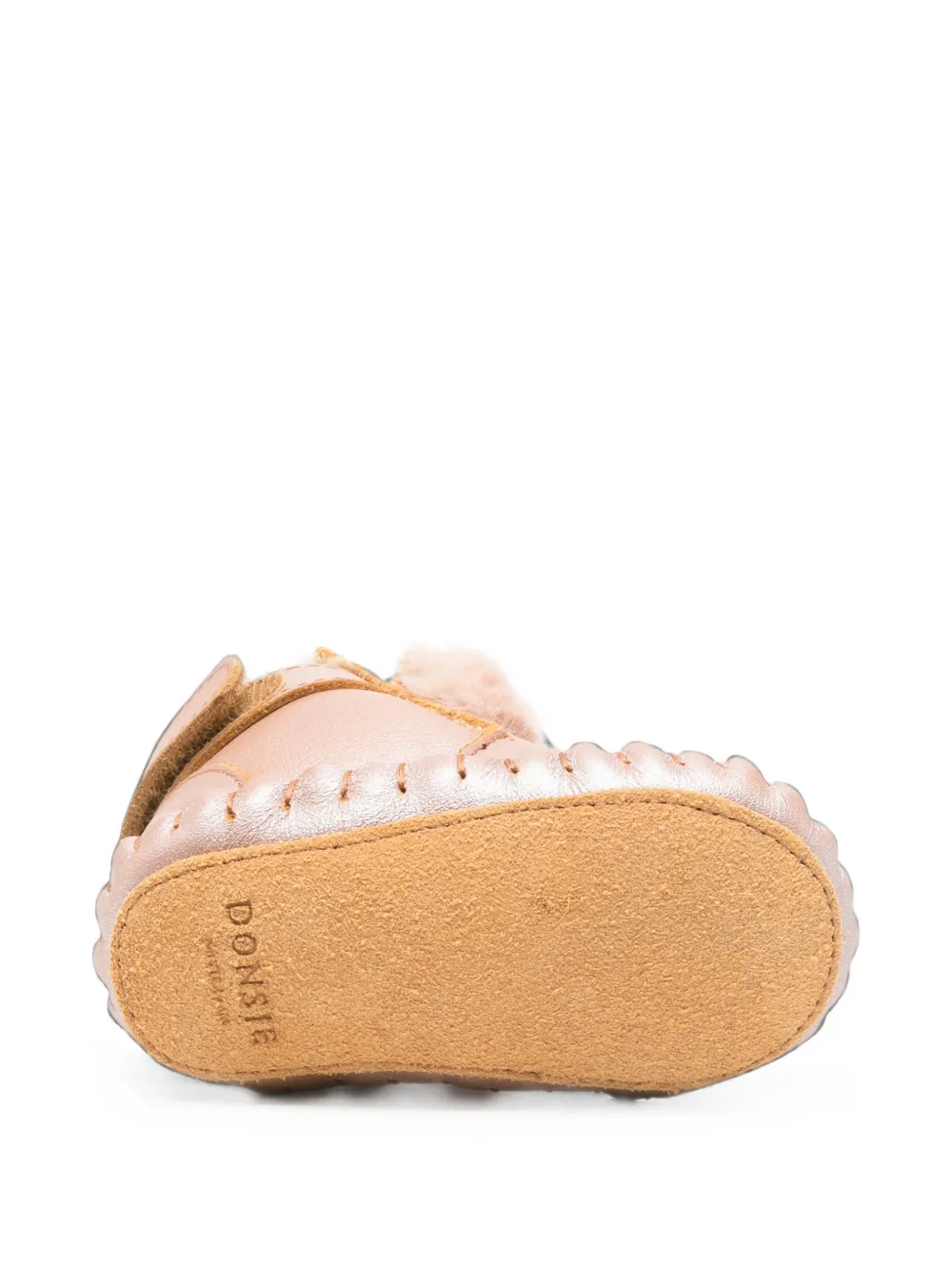 Donsje animal-patch touch-strap boots Roze