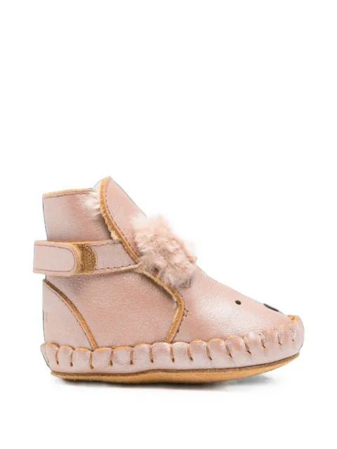 Donsje animal-patch touch-strap boots