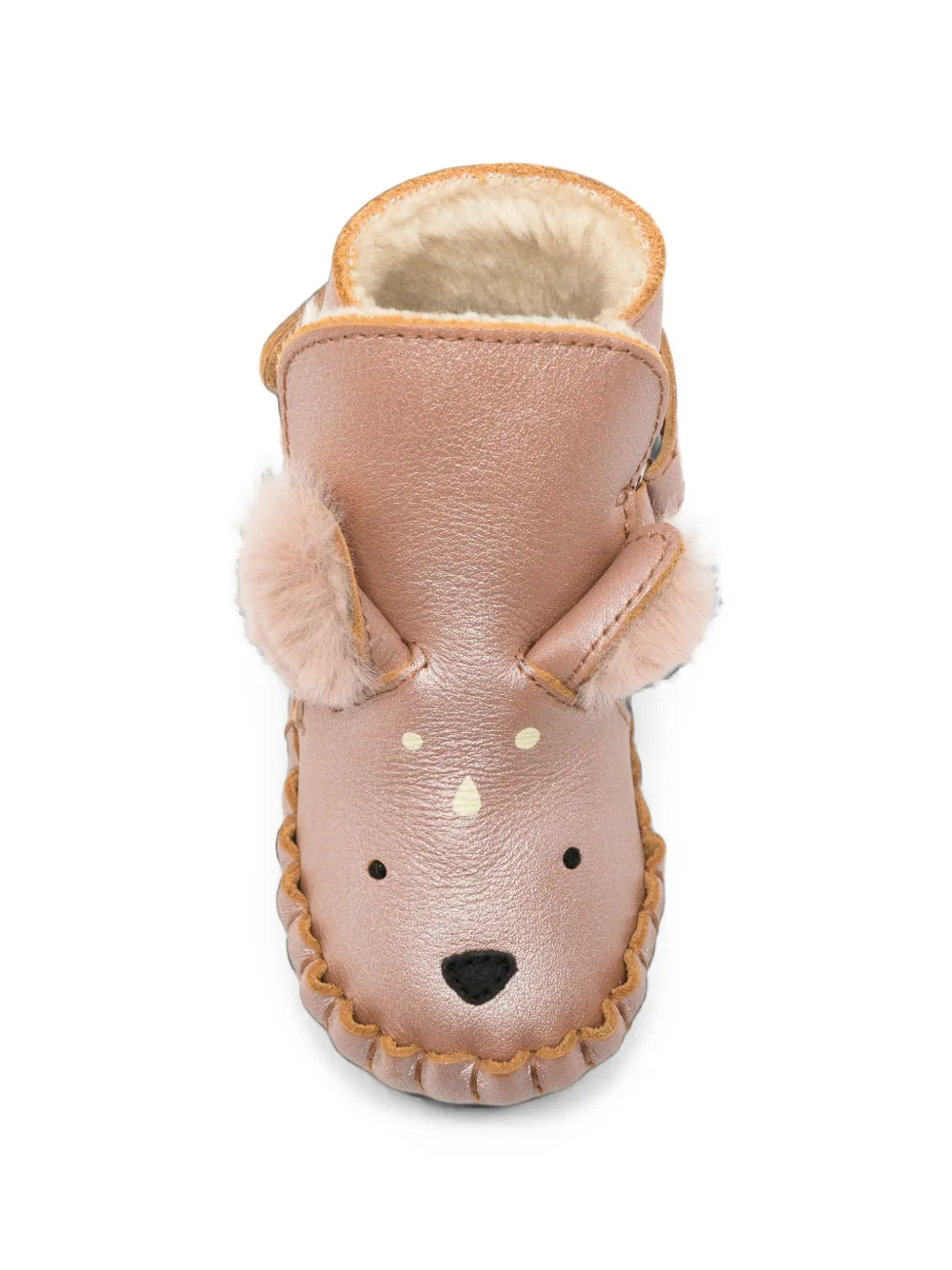 Donsje animal-patch touch-strap boots Roze