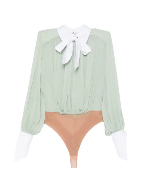 Elisabetta Franchi bow-detail pleated blouse