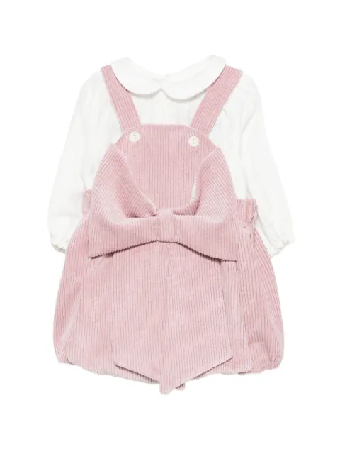 La Stupenderia bow-detail blouse and dungaree set