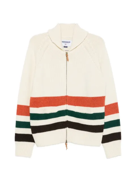 Sebago Dyer Bay striped zip-up cardigan