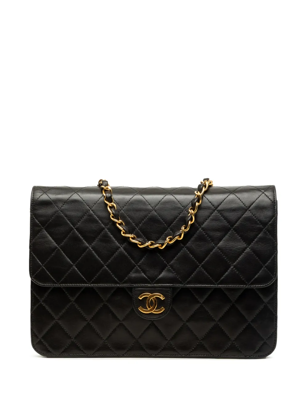 CHANEL Pre-Owned 1997-1999 Medium CC Quilted Lambskin Single Flap shoulder bag - Nero