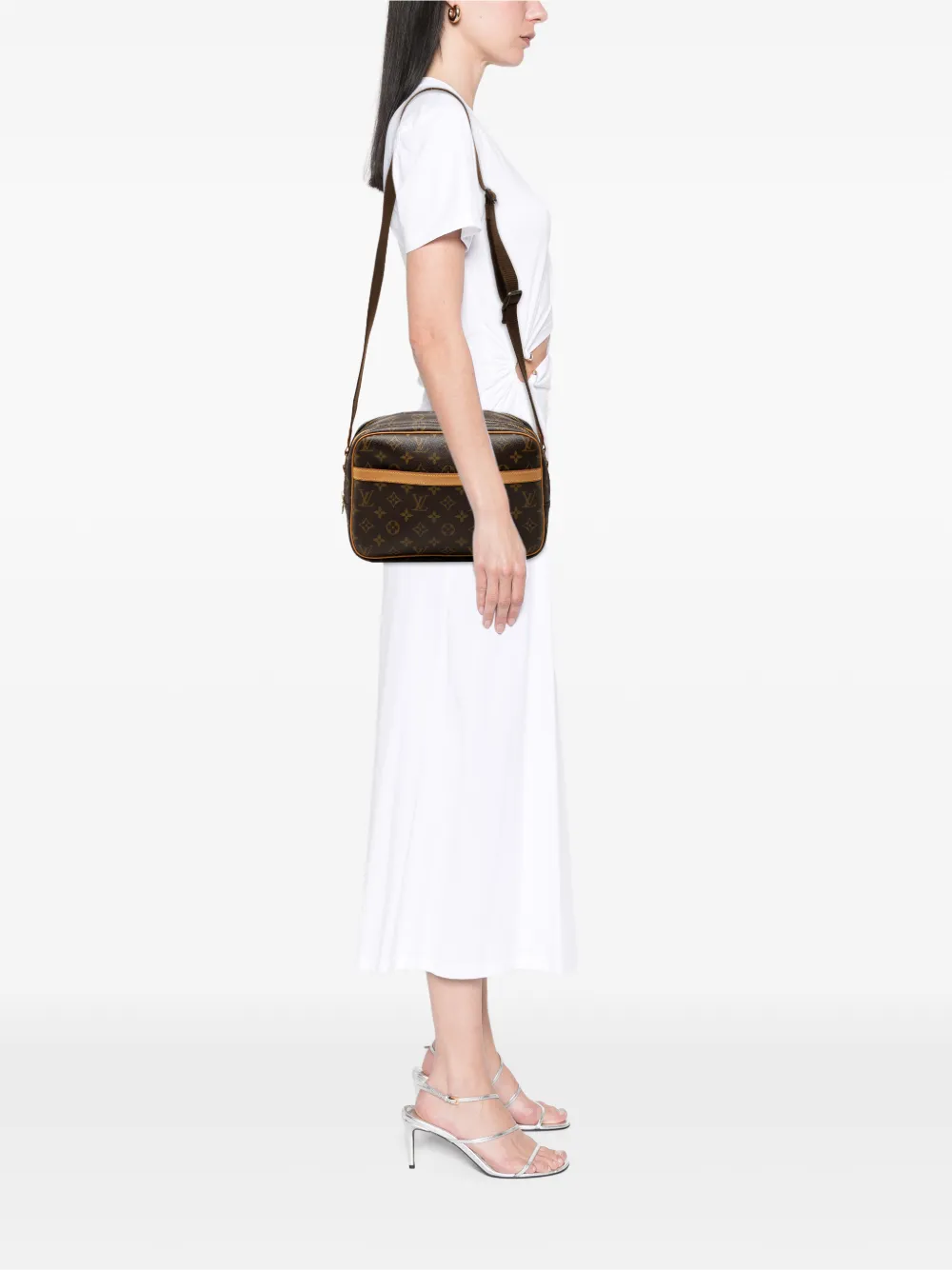 Louis Vuitton Pre-Owned 2007 pre-owned Monogram Reporter PM crossbodytas Bruin