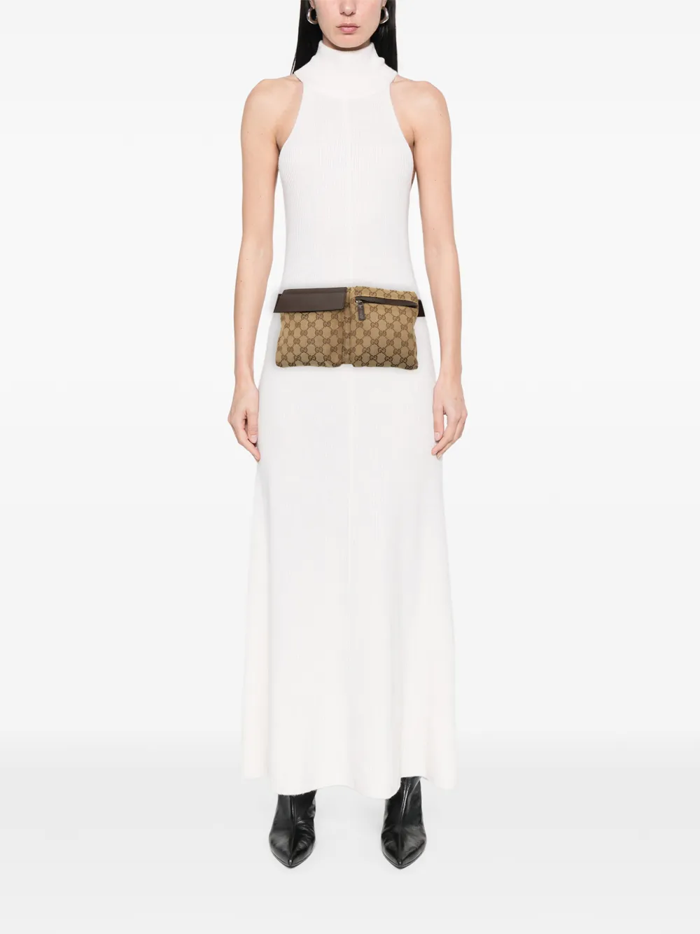 Gucci Pre-Owned 2016-2026 GG canvas heuptas met dubbele zak Beige