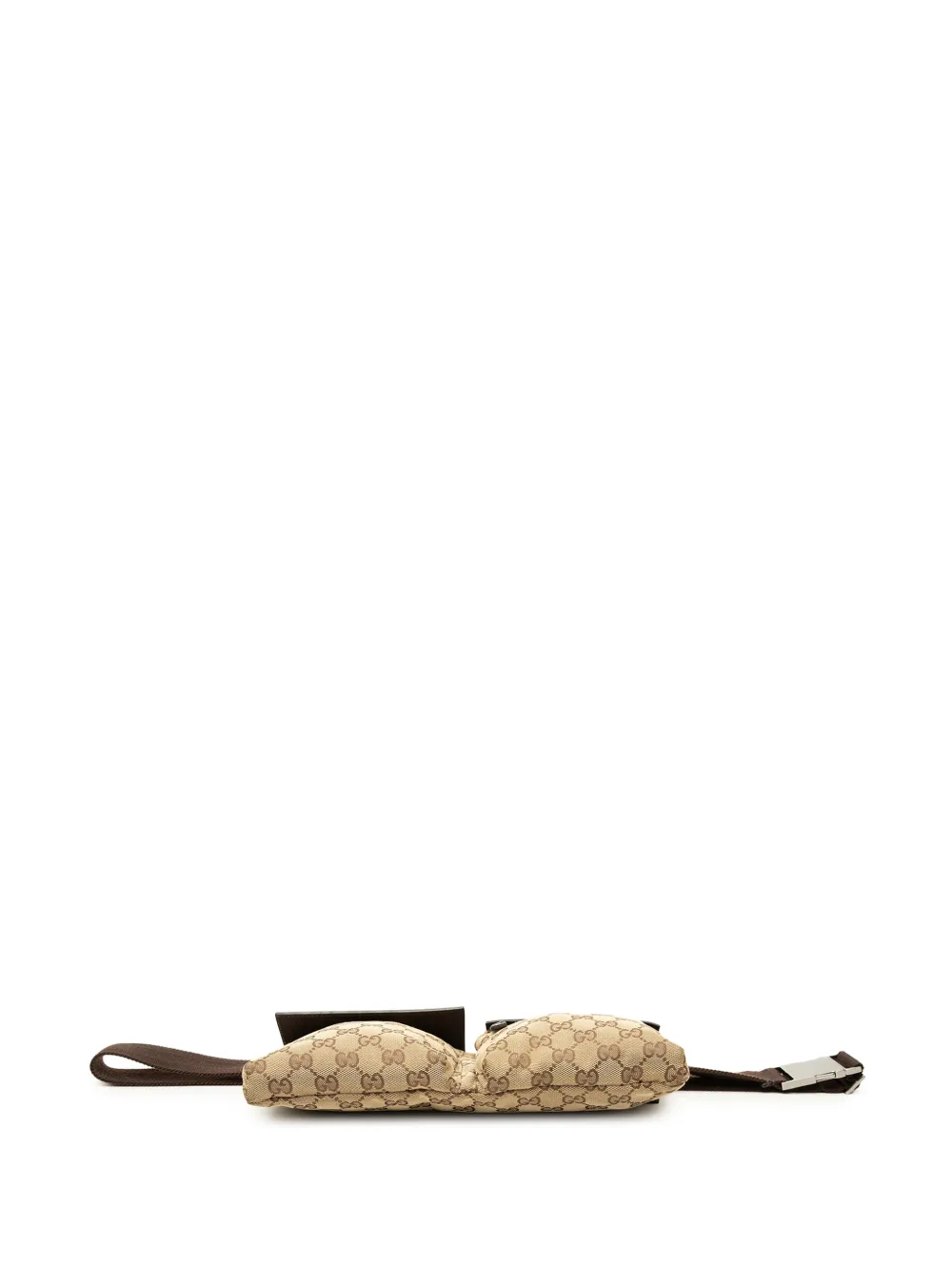 Gucci Pre-Owned 2016-2026 GG canvas heuptas met dubbele zak Beige