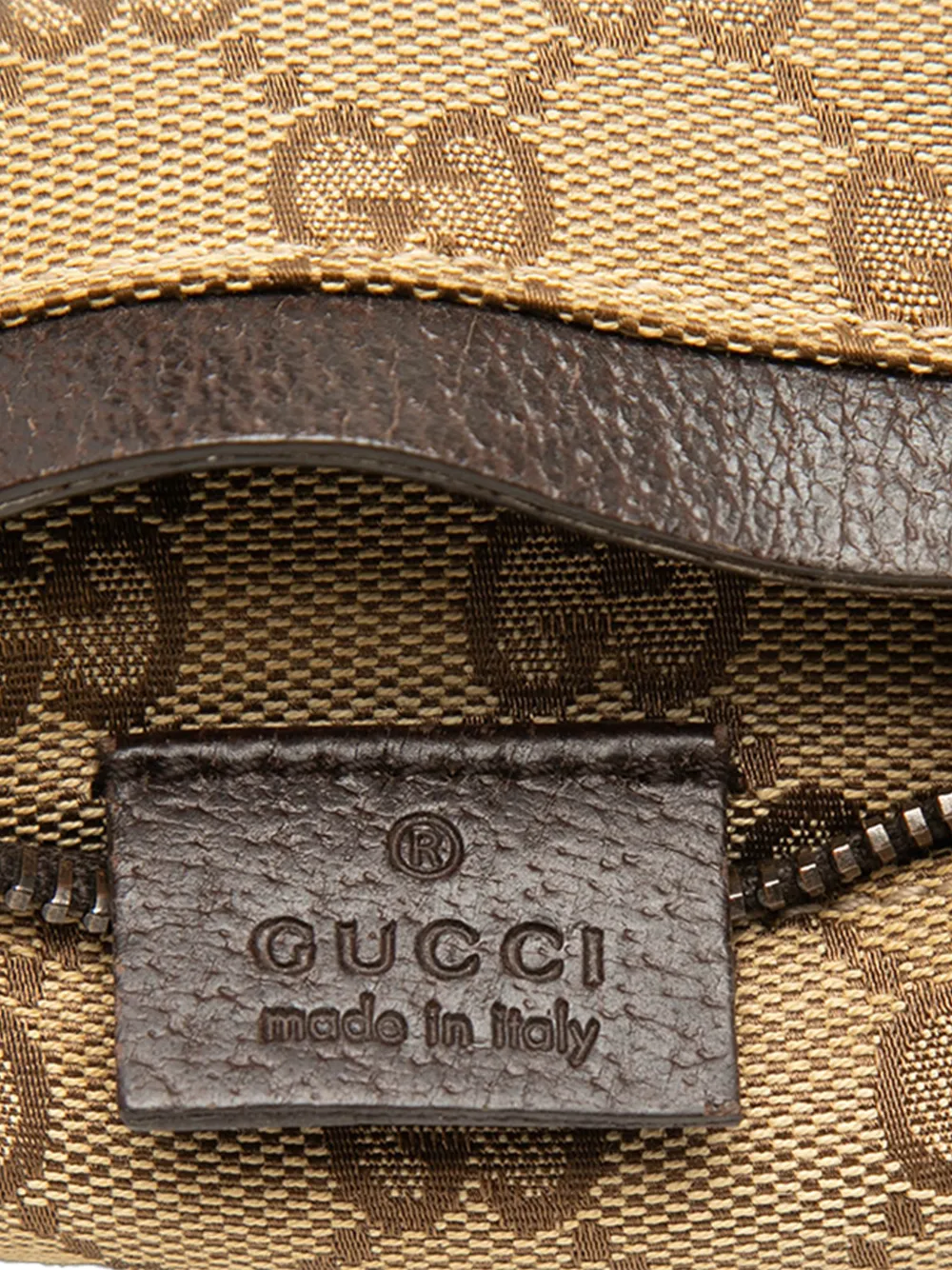 Gucci Pre-Owned 2016-2026 GG canvas heuptas met dubbele zak Beige