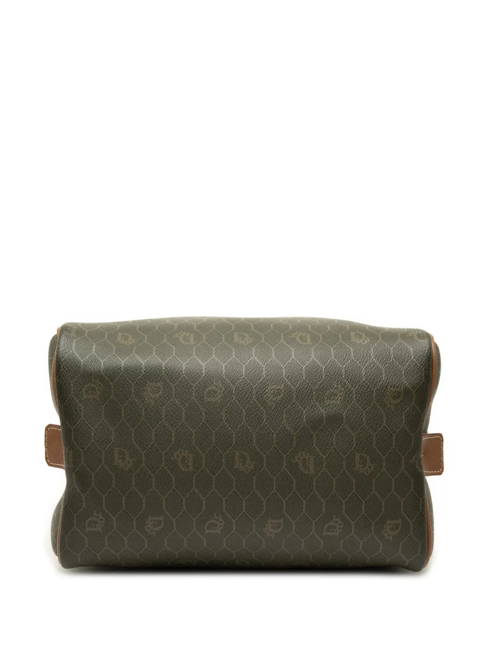 Christian Dior Pre-Owned 1900s Honeycomb gecoate canvas boston tas Bruin