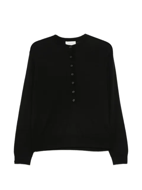 VICOLO button-up crew-neck sweater