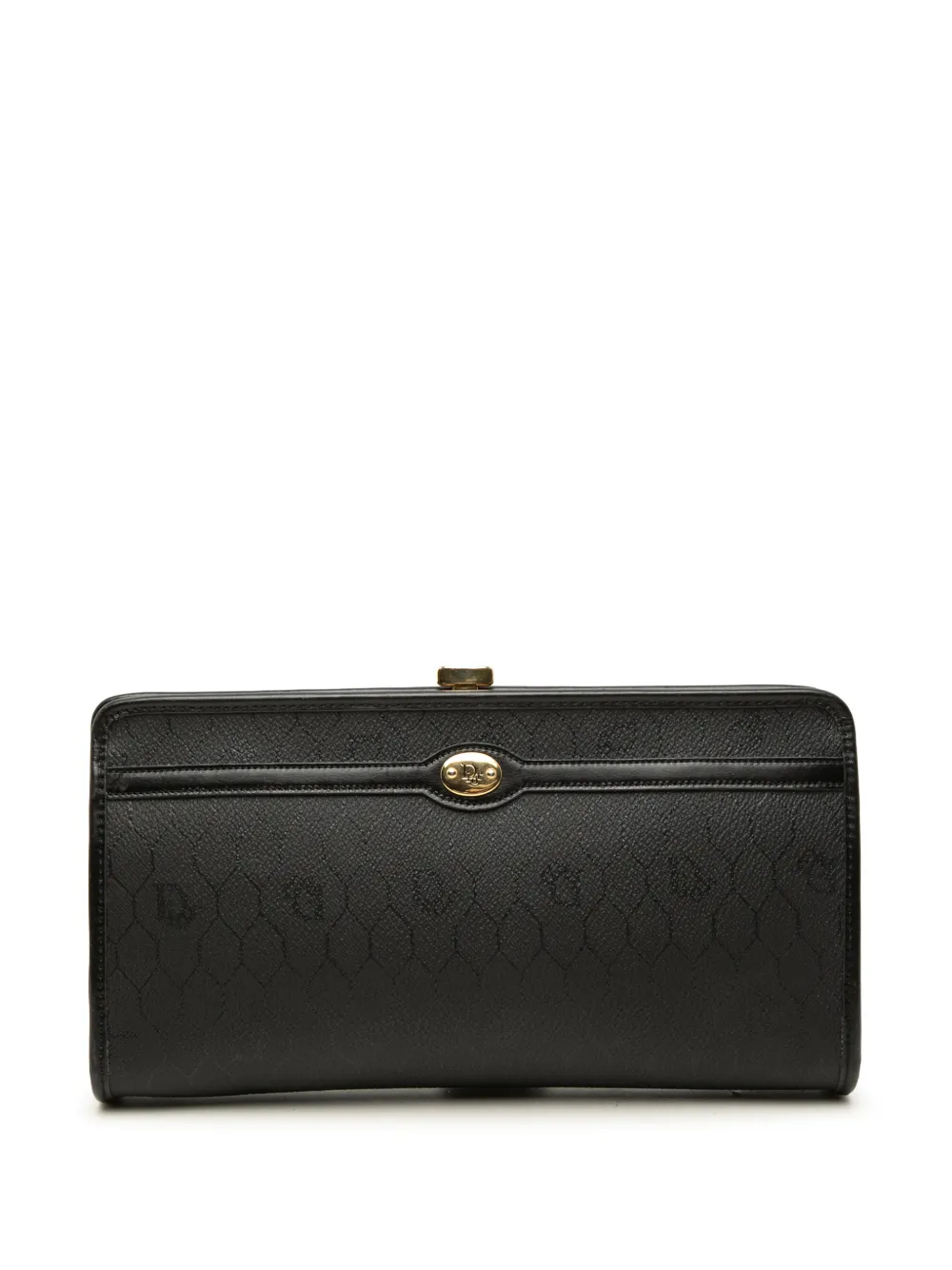 Christian Dior Pre-Owned pochette Honeycomb en toile enduite (2000-2026) - Noir Christian Dior Pre-Owned pochette Honeycomb en toile enduite (2000-2026) - Noir