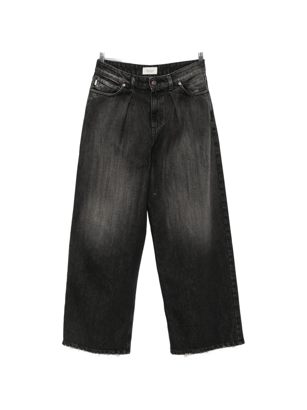 VICOLO pleated acid-wash jeans - Grigio