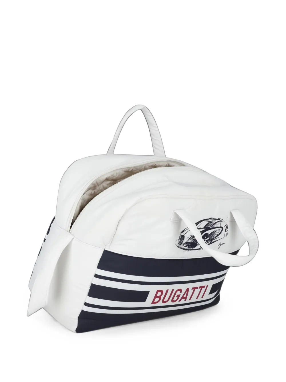 Bugatti Kids Luiertas met logoprint Wit