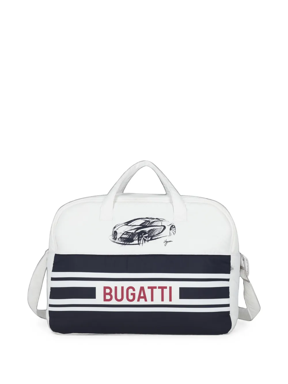 Bugatti Kids Luiertas met logoprint Wit