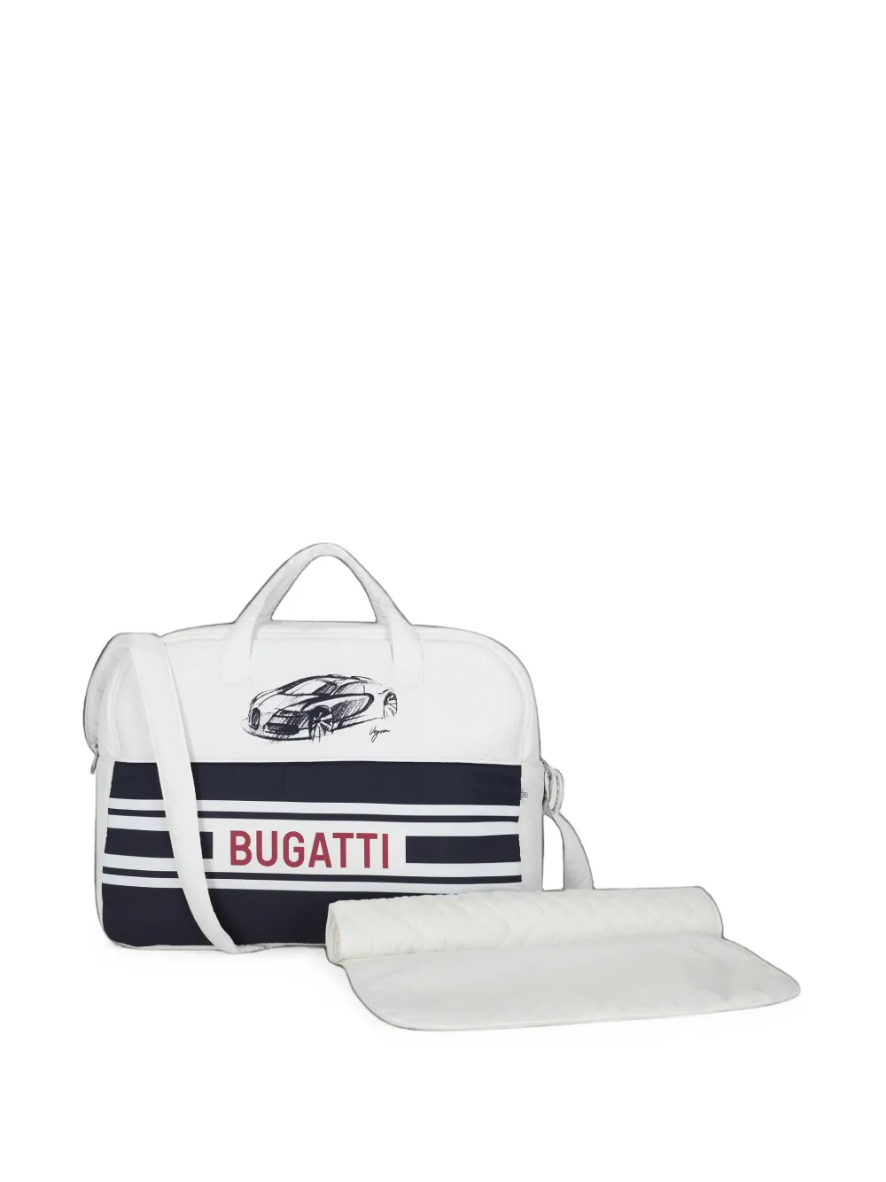 Bugatti Kids Luiertas met logoprint Wit