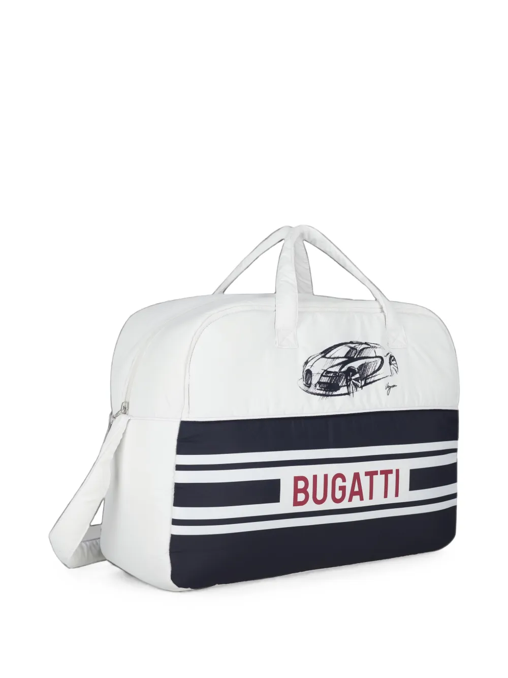 Bugatti Kids Luiertas met logoprint Wit