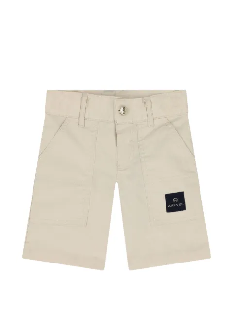 Aigner Kids logo-patch cargo shorts