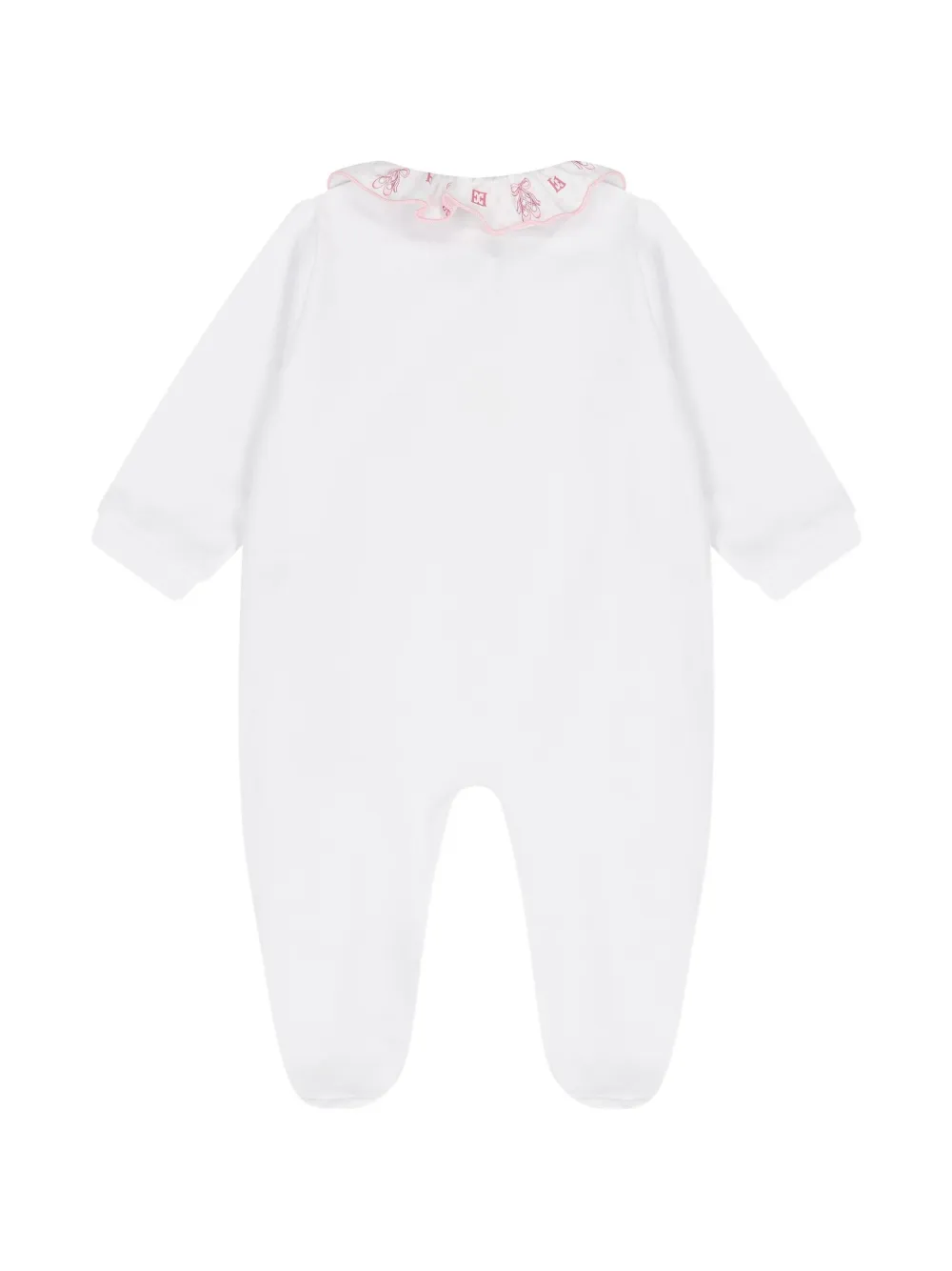 Escada Kids Slaappak met ballet-print en ruches Wit