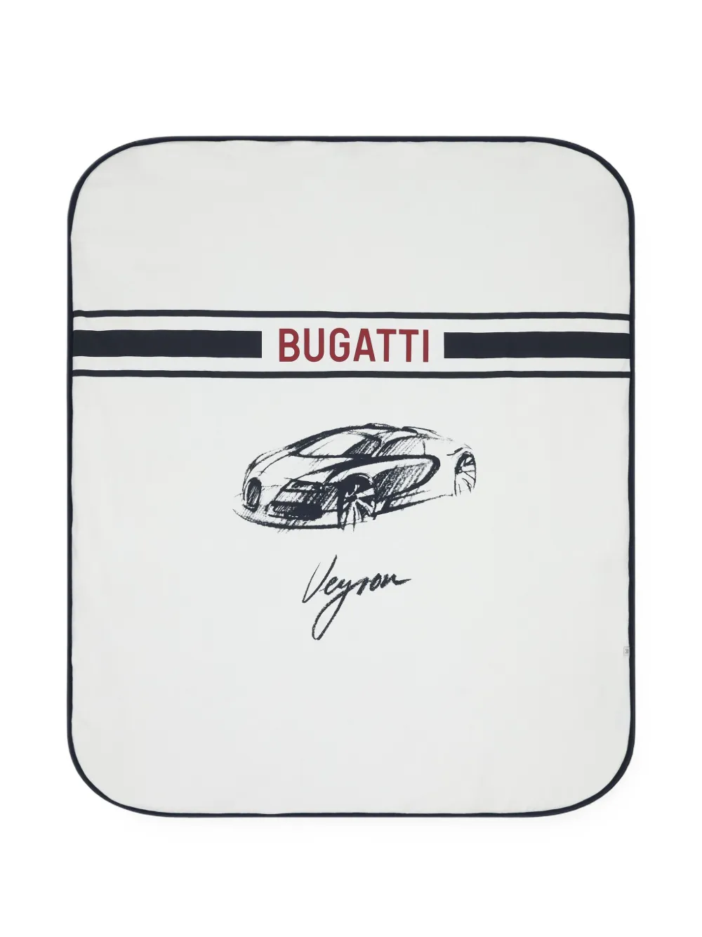 Bugatti Kids Veyron logo-print blanket - Bianco