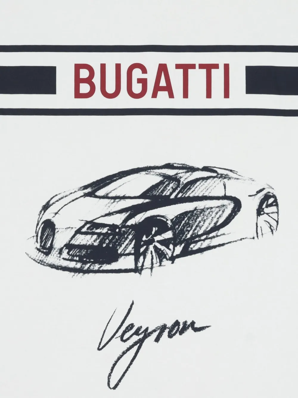 Bugatti Kids Veyron deken met logo-print Wit