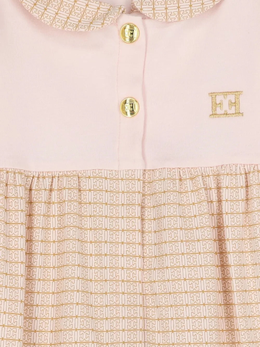 Escada Kids Pyjama met Peter Pan-kraag en logoprint Roze