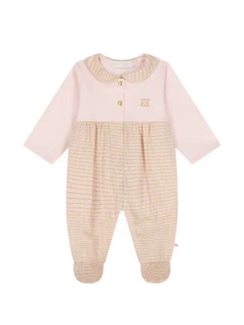 Escada Kids logo-print Peter Pan collar pajamas