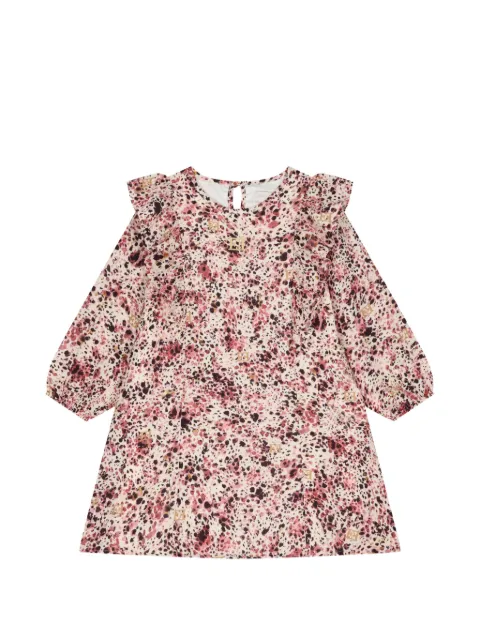 Escada Kids ruffled splatter-print dress
