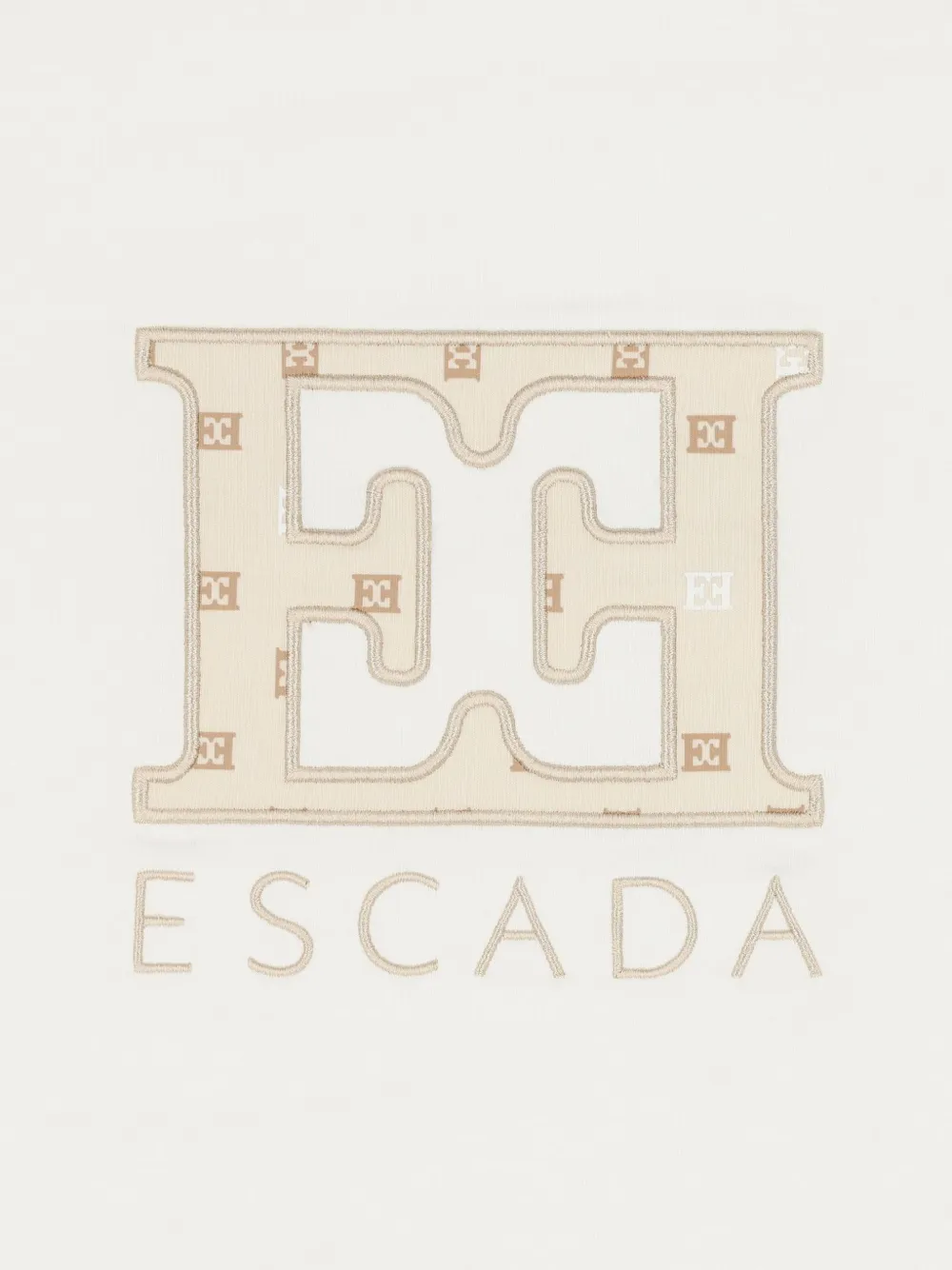 Escada Kids Deken met geborduurd logo en monogram Beige