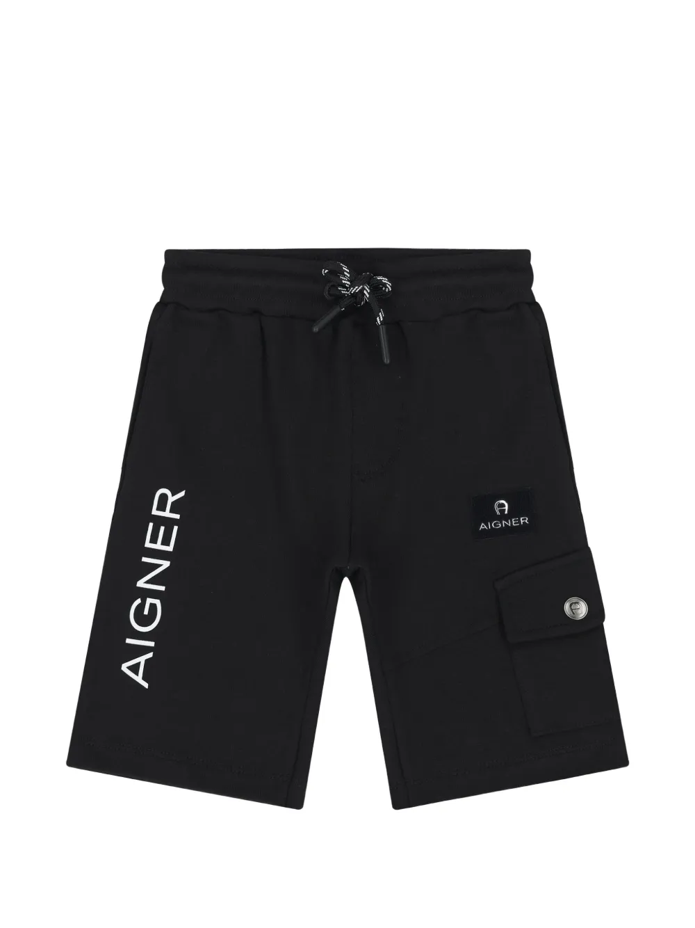 Aigner Kids logo-print cargo shorts - Noir Aigner Kids logo-print cargo shorts - Noir