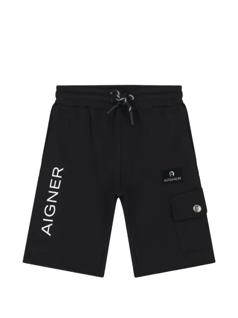 Aigner Kids logo-print cargo shorts