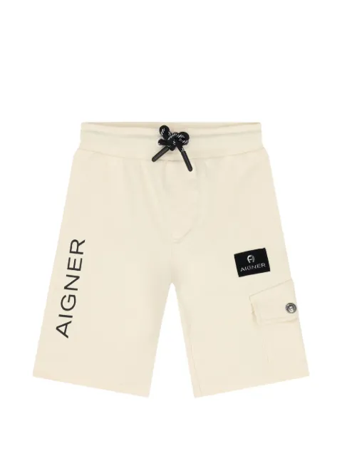 Aigner Kids logo-print cargo shorts