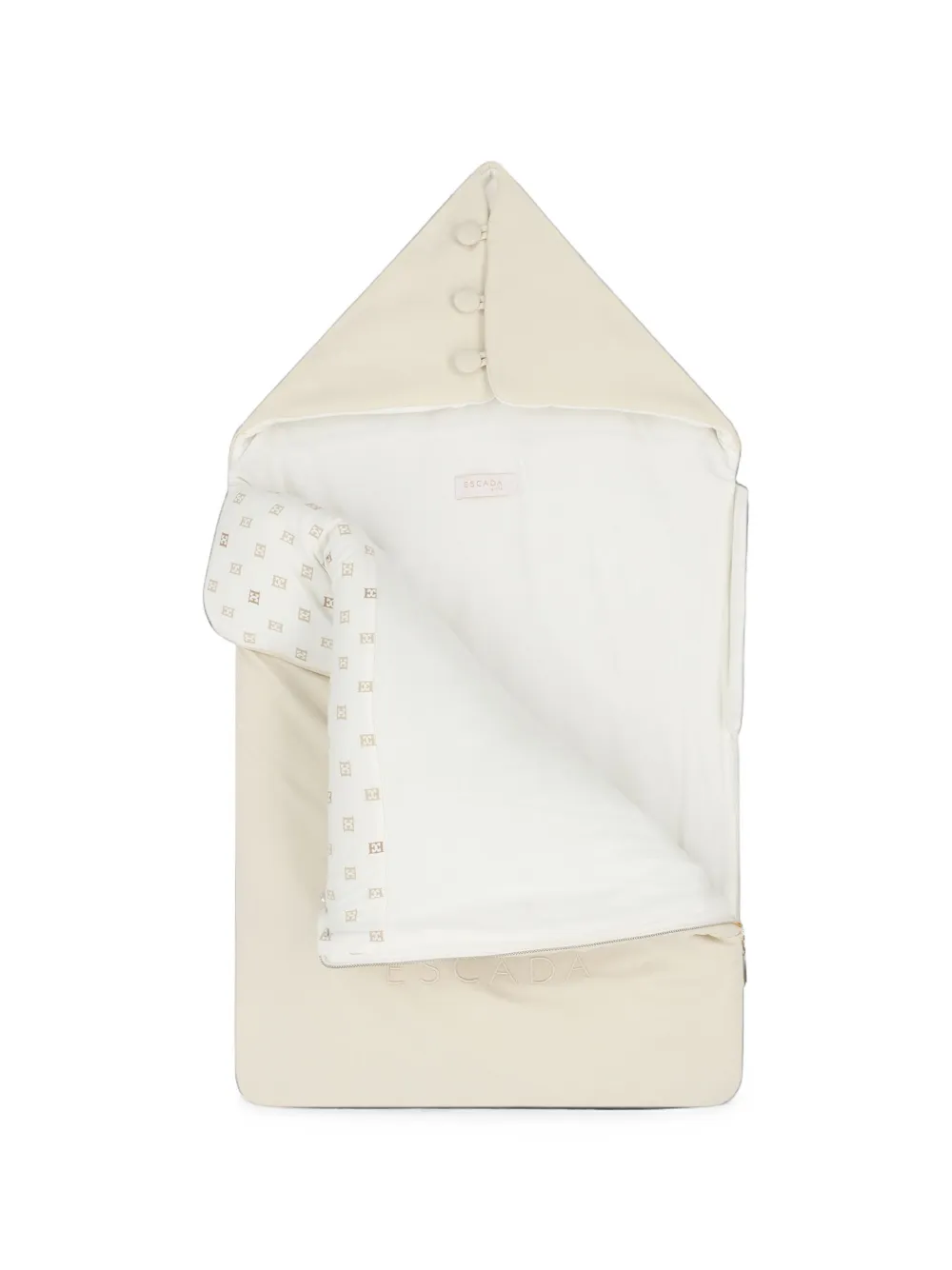 Escada Kids Slaapzak met monogramprint en geborduurd logo Beige